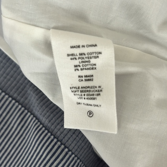 NWOT Theory Seercucker Pinstripe Open Back Cutout Summer Dress Size 6 - Picture 9 of 9